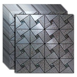 weiemisc 10 Sheets Peel and Stick Backsplash Tile for Kitchen, Self-Adhesive Mosaic Tile, Stick on Bathroom Vanities，Fireplace Décor, Laundry Table (10, Printed Net)