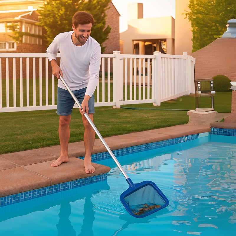 Pool Skimmer Net – Deep Mesh, Reinforced Frame, Universal Fit