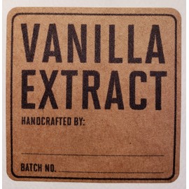 Vanilla Extract Labels on Kraft Paper - Package of 18.