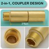 (2 pcs) Upgrade Brass Pipe Plumbing Adapter with Rubber O-ring,