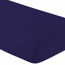 Crescent Purple Jersey 100% Cotton 2 Twin XL Fitted Bed Sheets (2-Pack) Soft & Comfy - Twin Extra Long, 15" Deep Pocket, 39" x 80" Great for Dorm, Hospital and Split King Dual Adjustable Beds (Purple)