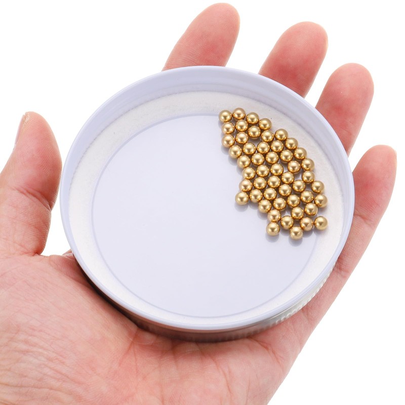 sourcing map 50pcs Precision Solid Brass Bearing Balls 4.5mm Industrial