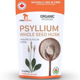 Organic Psyllium Husk Whole 12oz (340g) - Unflavored Plant-Based Natural Fibre Supplement Source for Morning Juice, Smoothies, Gluten-Free Baking & Cooking - Vegan, Keto & Paleo