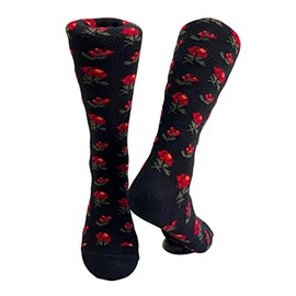 Tey-Art Rosa Alpaca Crew socks (US, Alpha, Medium, Regular, Regular, Black) Medium