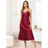 Lovasy Nightdress Women's Satin Long Negligee Sexy Babydoll with Spaghetti