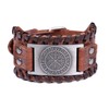 HAQUIL Viking Bracelet for Men, Viking Runes Vegvisir Icelandic Compass