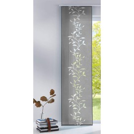 Curtain Box Modern Panel Curtain Room Divider Sliding Curtain Tendril Made of High-Quality Burnout Fabric with Panel Carrier 85611