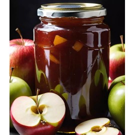 HOMEMADE FRESH MADE 1.8 kg 4 lbs. APPLE JAM APPLE PRESERVES GLASS BOTTLE QUALITY