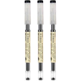 Rosojodg 3 Pack Japanese Gel Pen Black Ink Pen Pen Making School Office Student Exam Stationery Stationery Durable Gel Ink Rollerball Pen 0.35mm