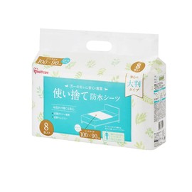 Iris Ohyama TS-S8 Waterproof Sheets, Large Type, Short Size, Set of 8, Disposable, 39.4 x 35.4 inches (100 x 90 cm)