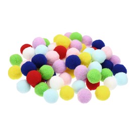 PATIKIL 1inch Pom Poms for Crafts, 2Pack 70Pcs High Elastic Fuzzy Pastel Pom Pom Balls for Art Supplies DIY Creative Craft Material Handicraft Decorations, Multicolored