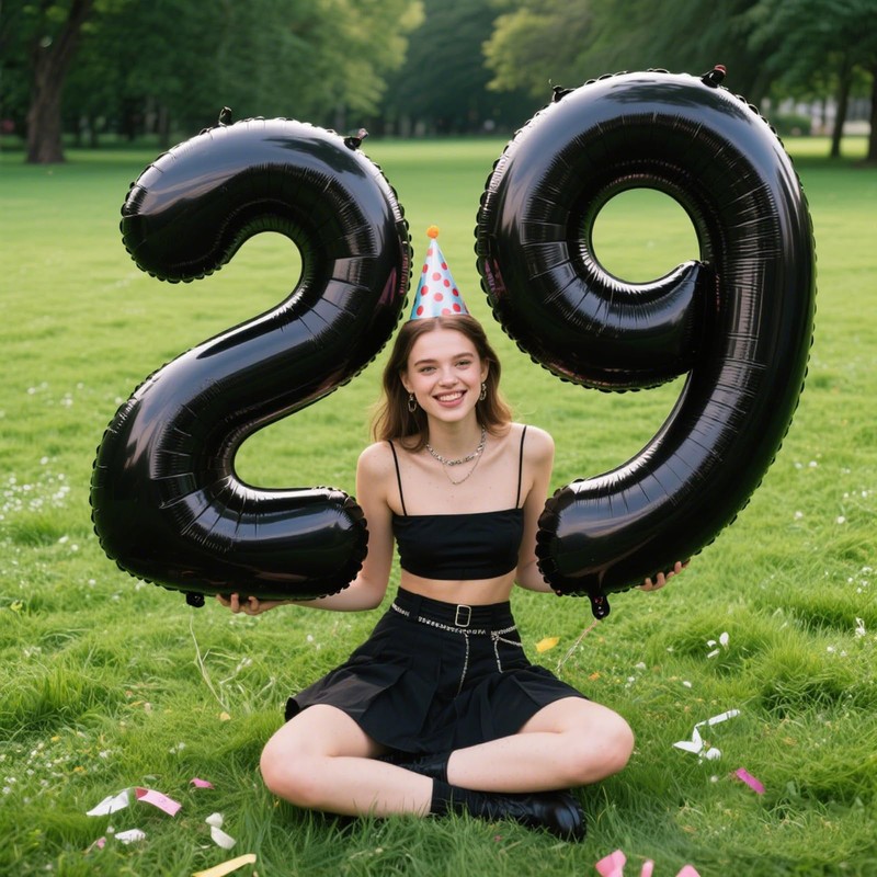 40 Inch Large Black Number 9 Balloons Foil Balloons 19th