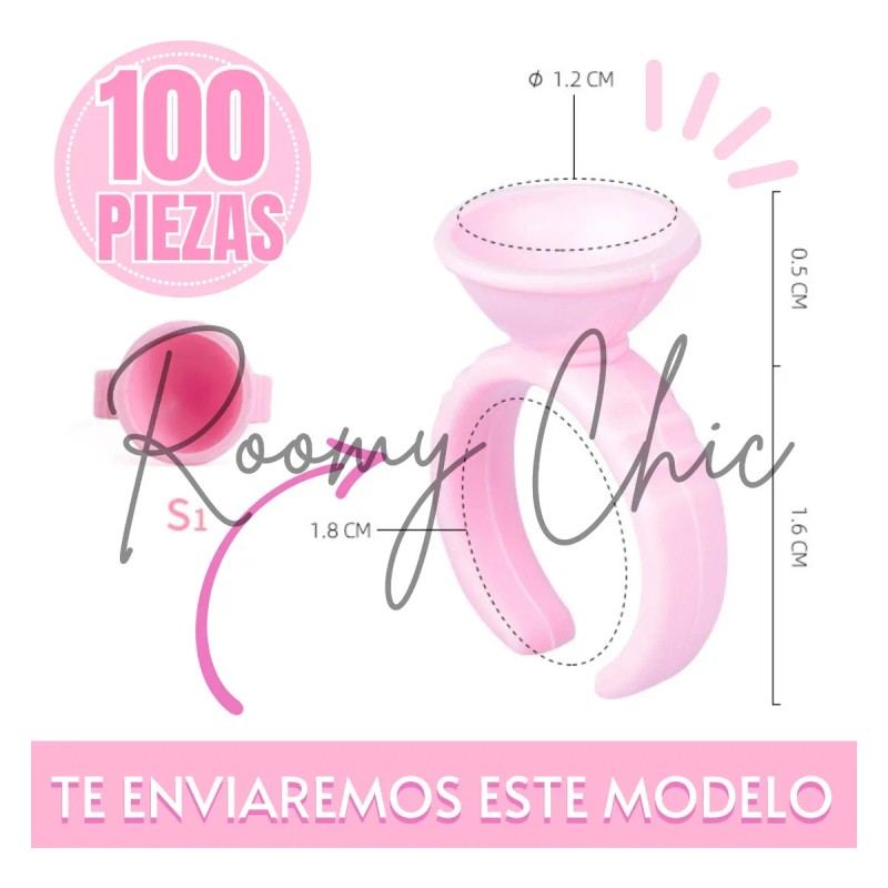 100 Anillos Rosa Con Sin Division Chico Mediano Grande S1