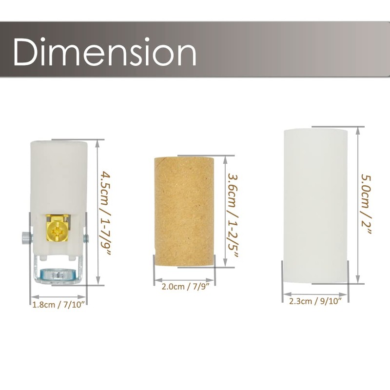 E12 Ceramic Candelabra Socket,E12 Light Bulb Socket with Pipe Fixing
