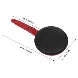 8" Electric Crepe Maker, 110V 550W Corded Electric Crepe Pan Maker Griddle Crepe Pan with Non-Stick Coating, Portable Household Pancake Machine for Crepes, Pancakes, Tortillas