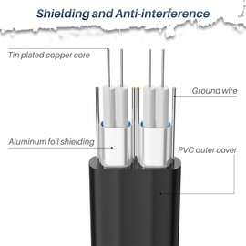 SATA Cable III 0.6FT (6-Pack), 7-Pin Straight Angle Connector, 6Gbps SATA Data Cord with Locking Latch, Compatible with HDD, SDD, CD Driver, CD Writer, 18 Inch, Black Cable