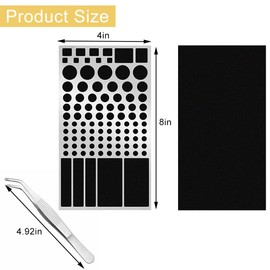 Black Out Edition Light Dimmer Film Dimming, LED Cover for Router, LED Darkening Film, Dimming Sticker, Dim Sticker, TV Light Sticker, Dimming 95% ~ 100%, 2 Sheets