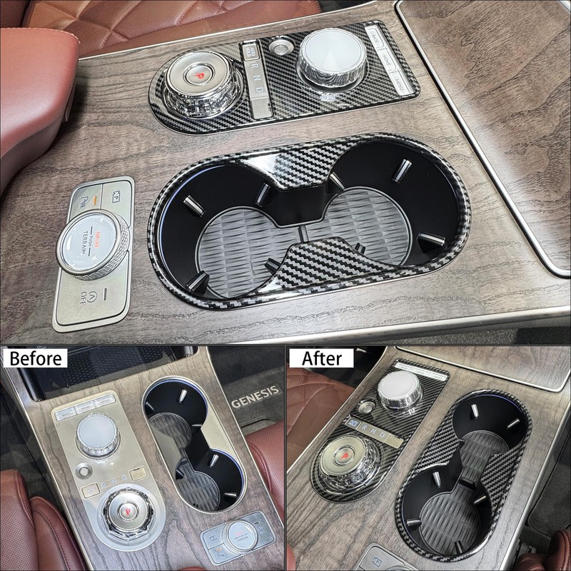 JUIVEEL ABS Central Gear Shift Panel Cover Center Console Gear