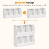 HOOBRO Toy Storage Cubby, Kids Bookshelf, Stackable 3-Bin Toy Storage