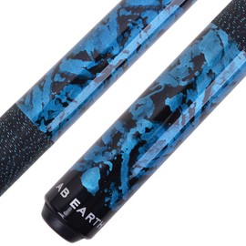 AB Earth 58 inch Hand-Painted Series 2-Piece Billaird Pool Cue Stick with Irish Linen Wrap (Blue, 18oz)
