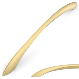 Amerdeco 10 Pack Brushed Gold Cabinet Pulls 6.3 Inch(160mm) Hole Center Cabinet Hardware Gold Kitchen Cabinet Handles for Bathroom Drawer Pulls Dresser Pulls ZH0048