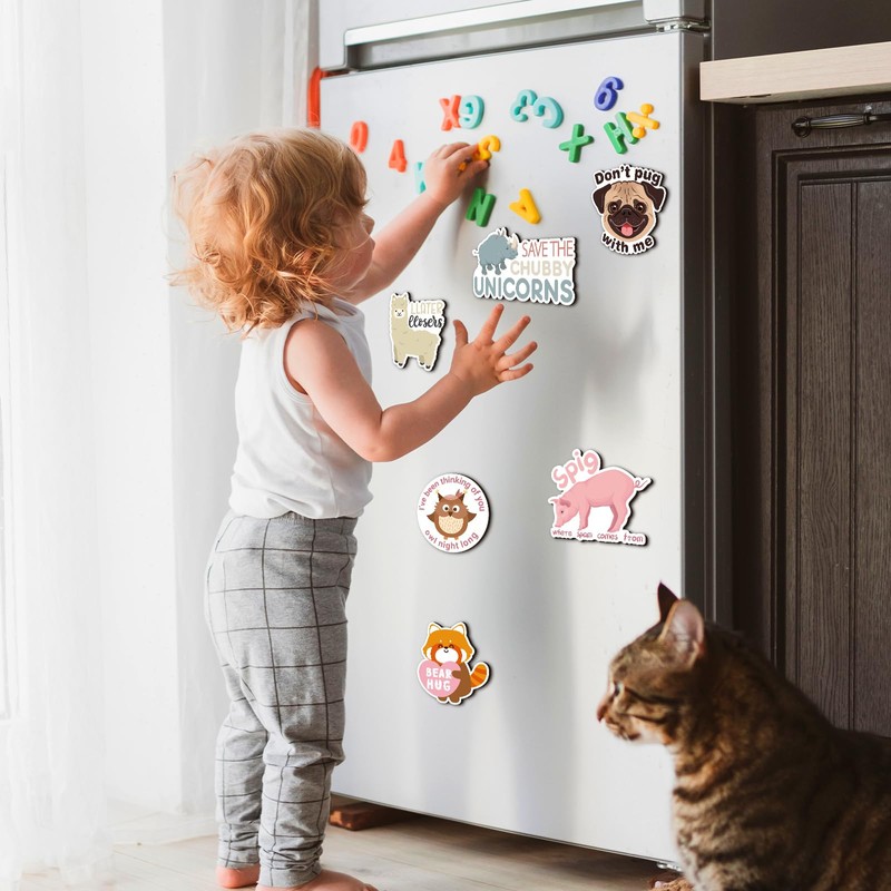 Kanayu 16 Pcs Funny Cute Magnets Adult Fridge Magnets Animal