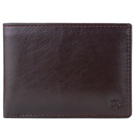 Latocco Brown Leather Wallet - Men's Inspire Series 2024 RFID Blocking Bifold Premium Wallet with Flip ID
