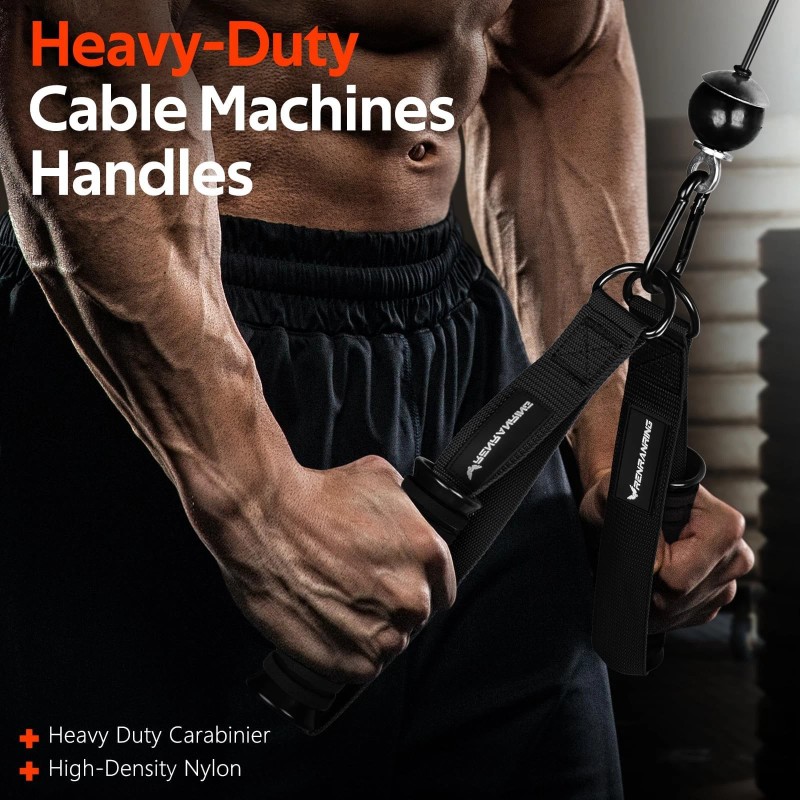 Renranring Gym Exercise Handles, Replacement Handle Attachments for Cable Machine