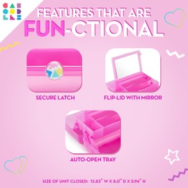 Caboodles Caboodles Women's On-The-Go Girl, Funfetti Flitter Over Dusty Rose