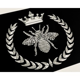 Queen Bee Car Tag Diamond Etched Engraved Black Aluminum License Plate Gift