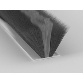 STORMGUARD 05AM054007MBL, Black, 7 m Twin Pack Garage Door Brush Pile Draught Seal, 2 Piece