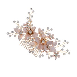 FOMIYES 1pc Graceful Bridal Hair Comb Rhinestones Elegant Hair Ornament for Weddings Dance Parties and Special Occasions Charming Headdress Accessory Handmade Design