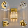 FDPBY Wall Sconces Crystal Gold Wall Sconce Set of Two