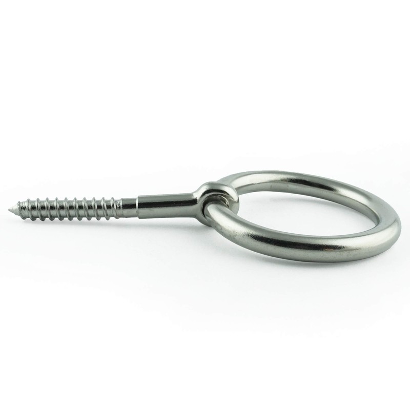 Eisenwaren2000 8 mm Wood Screw with Ring (Pack of 2)