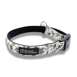 Animal Connection Adjustable Padded Soft Neoprene Colorful Pattern Dog Collar for Small Large Dogs (S-Origami)