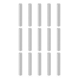 sourcing map 15pcs Dowel Pins M4(4mm) x 30mm 304 Stainless Steel Cylindrical Shelf Support Peg Pin Rod Fasten Elements for Metal Devices Wood Furniture DIY Installation, Silver