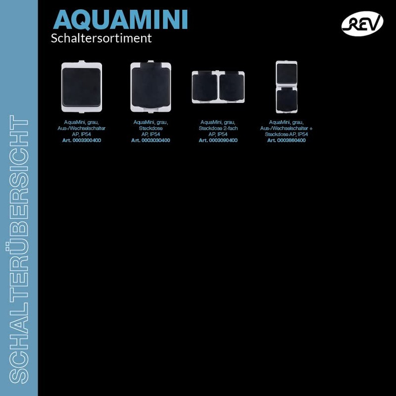 REV AquaMini, Mini Socket - Wet Room, 30% Less Volume,