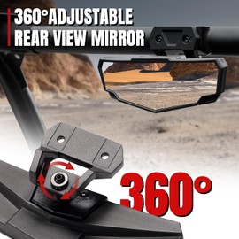 A & UTV PRO Rear Side View Mirror Kit for 2024 Polaris RZR XP 1000 / XP 4 1000 Ultimate/Sport/Premium, Adjustable High-Definition Race Convex Center Side Rearview Mirror & Side Mirrors Accessories