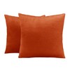 Sienna Matt Velvet Burnt Orange Cushion Covers, Pack of 2