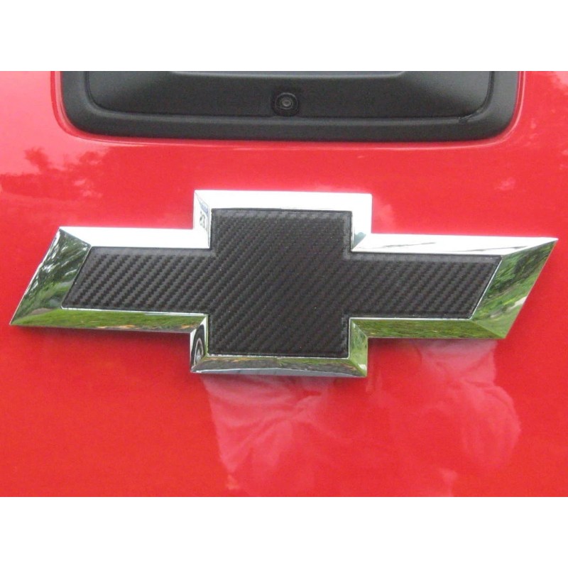 EmblemsPlus Chevy Silverado Carbon Fiber Grille Tailgate Bowtie Overlay Decals