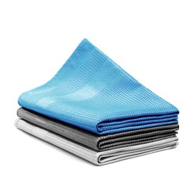 Kemes Streak-free cleaning cloths, window microfibre cloths, only with water, microfibre cloths without cleaning agents, window cloths, glass cloths, cleaning cloths, streak-free, without streaks