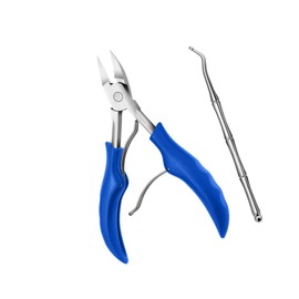 ZJchao Cortaúñas de los Pies, Cortaúñas 2 Piezas Kit de Herramientas para Uñas Encarnadas con de Acero, Cortaúñas Grueso para Personas Mayores