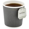 500-CT Disposable Gray 4-OZ Hot Beverage Cups with Ripple Wall