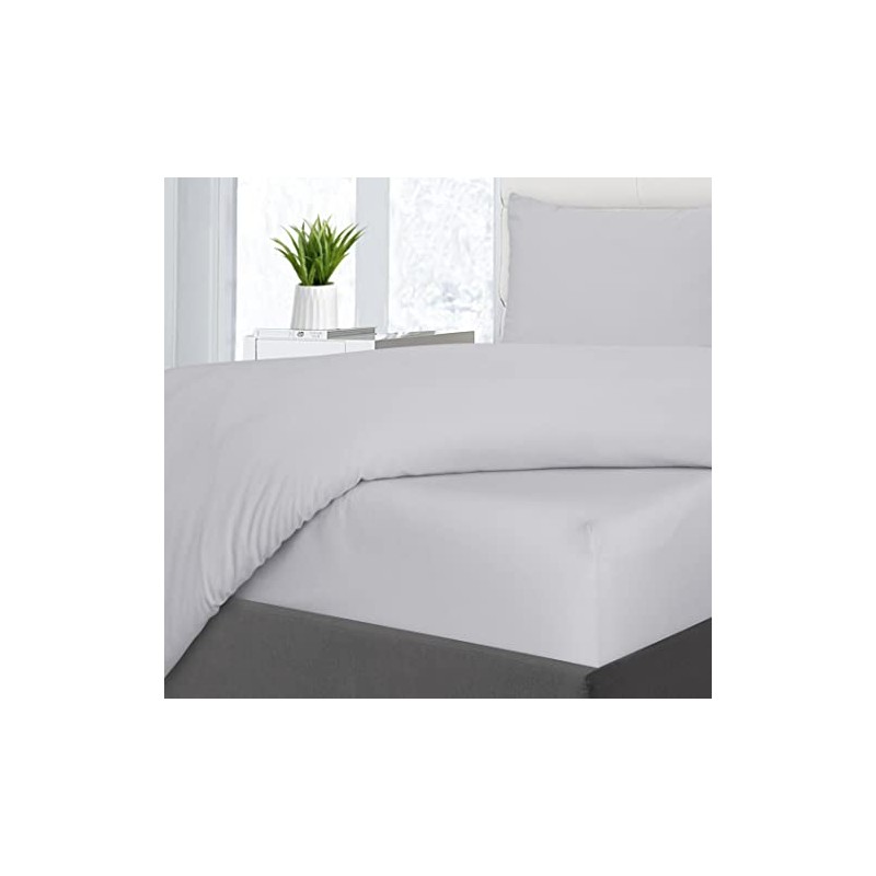 Sleepdown Plain Bamboo Fitted Sheet Soft Warm Cosy & Breathable