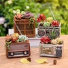 Retro Radio Flowerpot Resin Planter Decorative Vase for Home Office