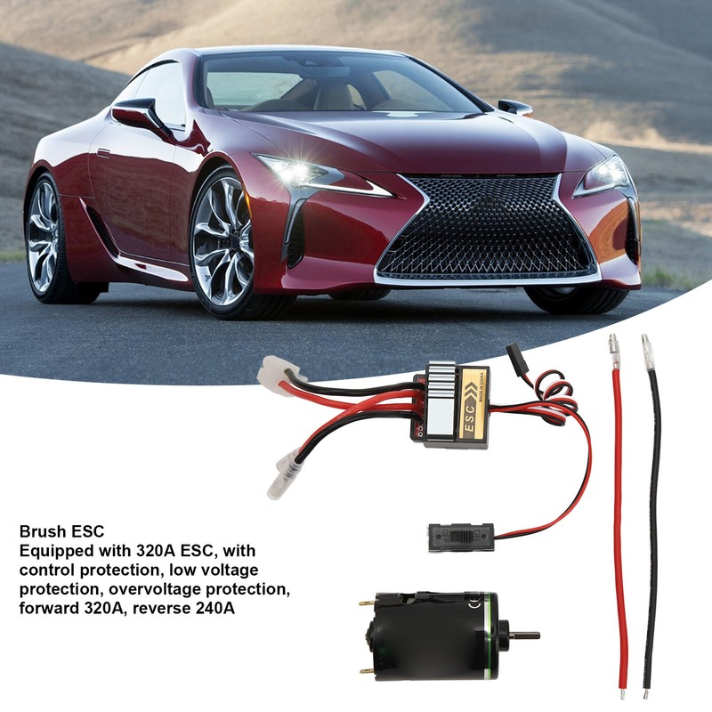 540 Brush Motor with 320A ESC Waterproof High Performance RC