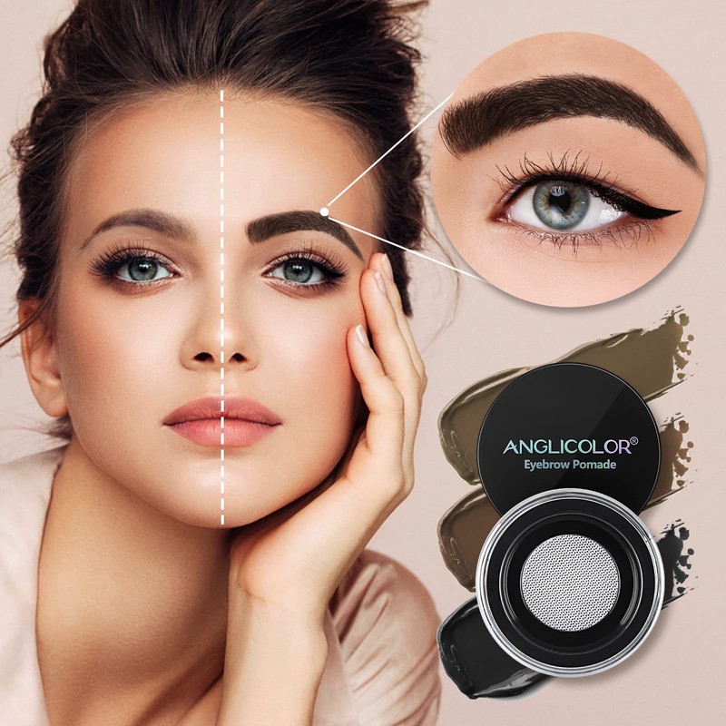 Anglicolor Eyebrow Stencil, Long Lasting Eyebrow Stamp, Waterproof Eyebrow Gel,
