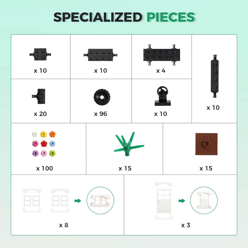 1800Pcs Building Bricks, Classic Bulk Small Blocks, Classic Building Bricks