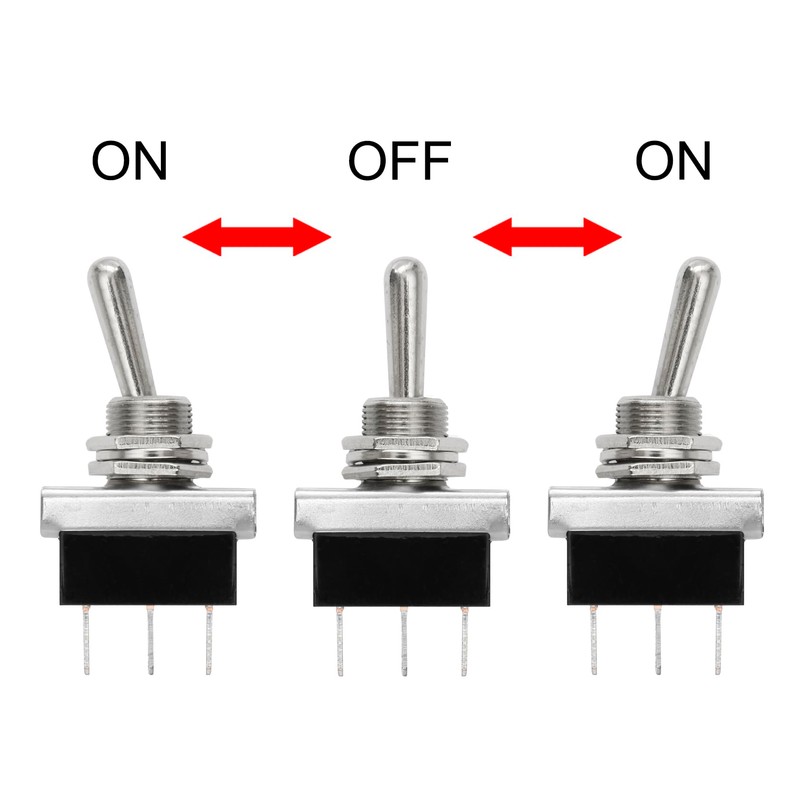 Heschen Toggle Switch, KN3D-103, On/Off/On (On/Off/On) Switch, 25A 12V, 3-Pin
