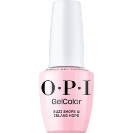 OPI GelColor Suzi Shops & Island Hops | Opaque Soft Pink Crème UV Cure Gel Nail Polish | Vegan & HEMA Free, Long Lasting, High Shine